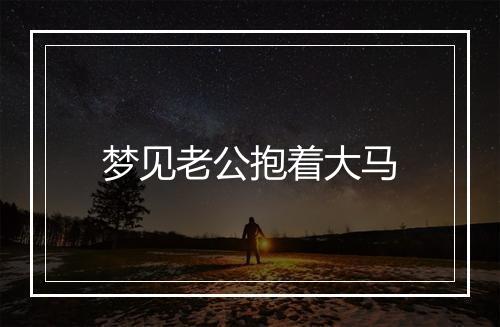 梦见老公抱着大马