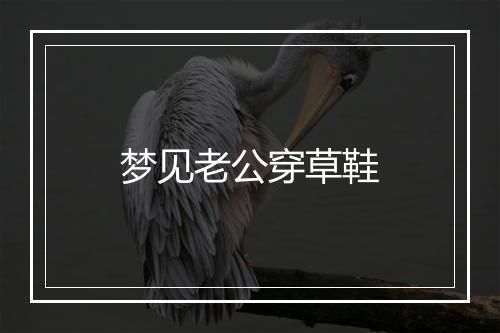 梦见老公穿草鞋