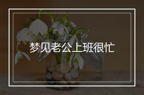 梦见老公上班很忙