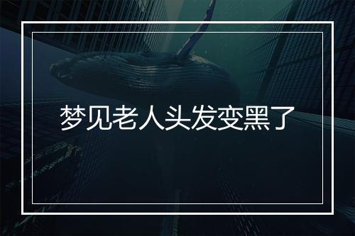 梦见老人头发变黑了