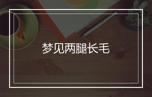 梦见两腿长毛