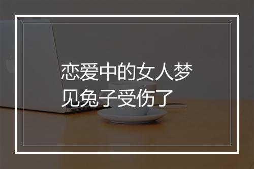 恋爱中的女人梦见兔子受伤了