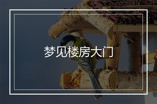 梦见楼房大门