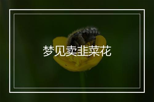 梦见卖韭菜花