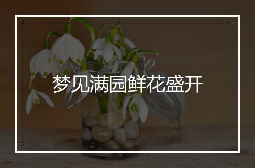 梦见满园鲜花盛开