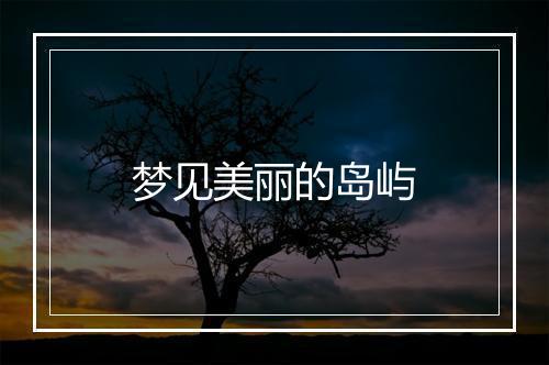 梦见美丽的岛屿