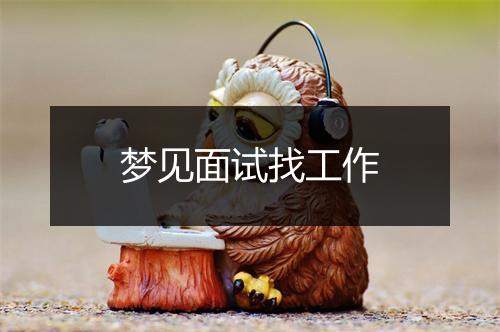 梦见面试找工作