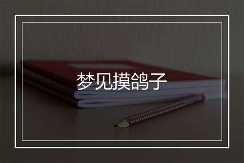 梦见摸鸽子