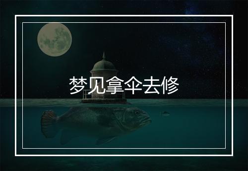 梦见拿伞去修