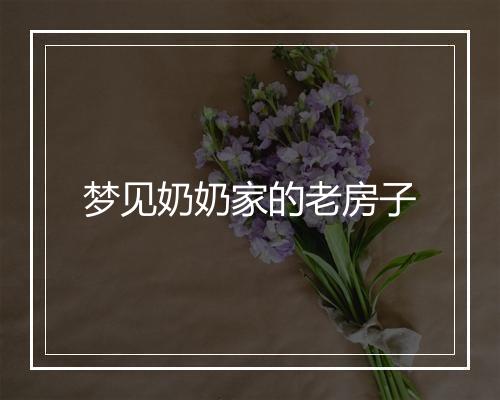 梦见奶奶家的老房子