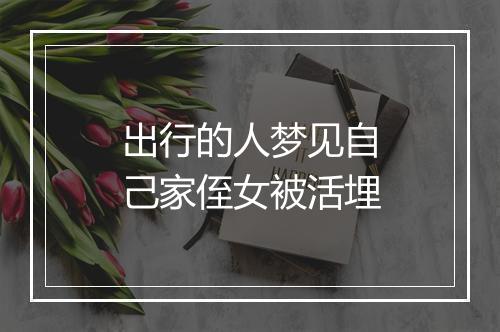 出行的人梦见自己家侄女被活埋