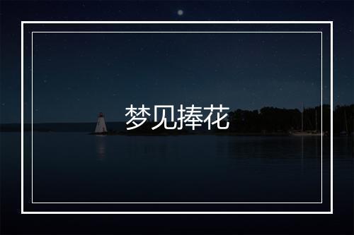 梦见捧花