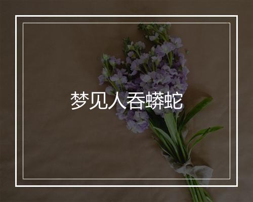 梦见人吞蟒蛇