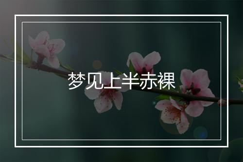 梦见上半赤裸