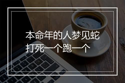 本命年的人梦见蛇打死一个跑一个