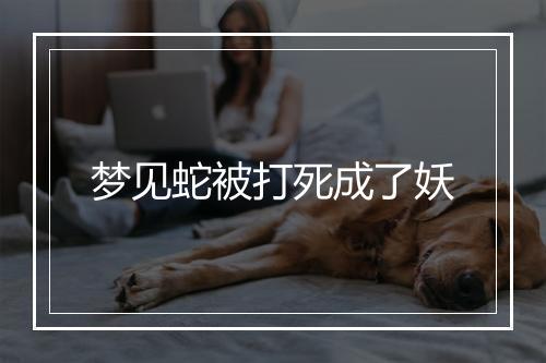 梦见蛇被打死成了妖