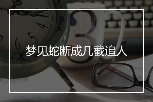 梦见蛇断成几截追人