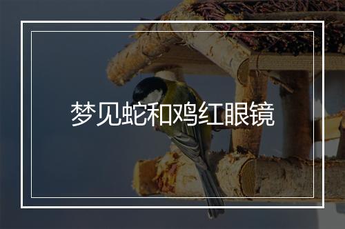 梦见蛇和鸡红眼镜