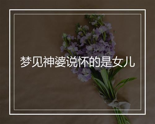 梦见神婆说怀的是女儿