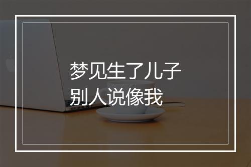 梦见生了儿子别人说像我