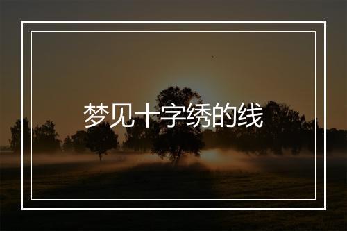 梦见十字绣的线