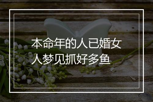 本命年的人已婚女人梦见抓好多鱼