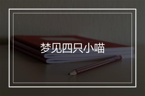 梦见四只小喵