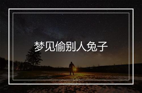 梦见偷别人兔子