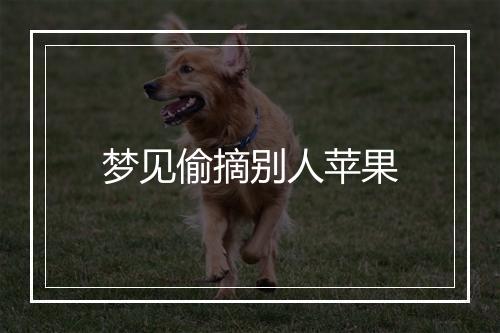 梦见偷摘别人苹果