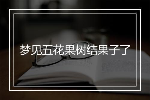 梦见五花果树结果子了