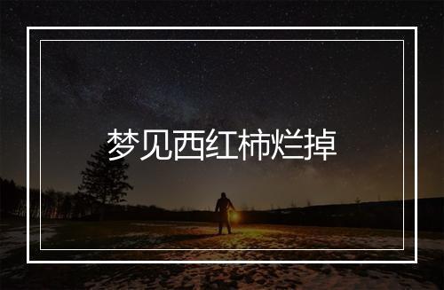 梦见西红柿烂掉