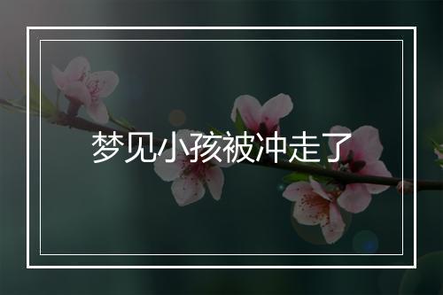 梦见小孩被冲走了