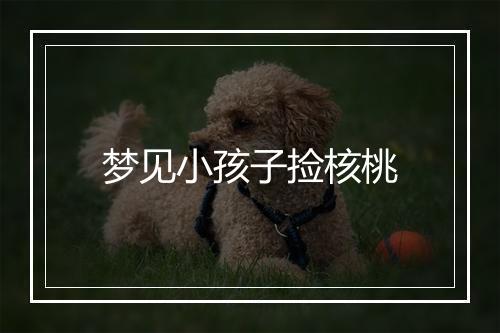 梦见小孩子捡核桃