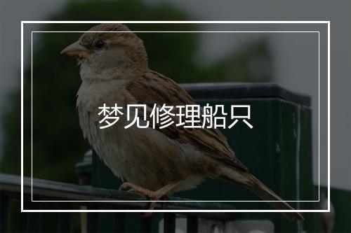 梦见修理船只