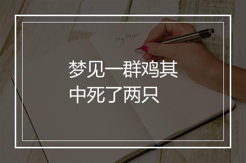 梦见一群鸡其中死了两只