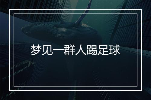 梦见一群人踢足球