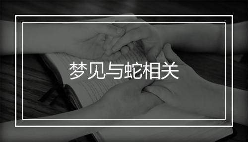 梦见与蛇相关