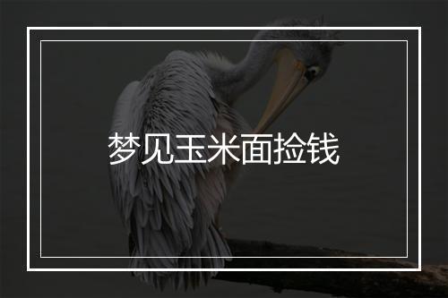 梦见玉米面捡钱