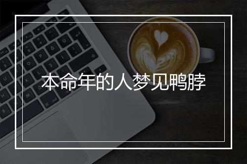 本命年的人梦见鸭脖