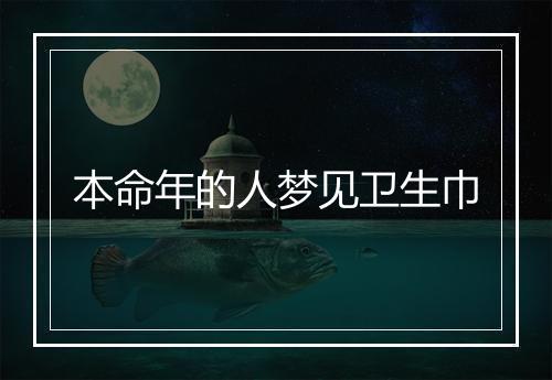 本命年的人梦见卫生巾