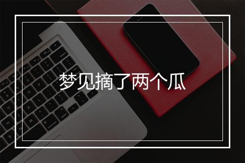 梦见摘了两个瓜