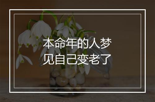 本命年的人梦见自己变老了