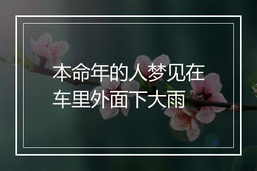 本命年的人梦见在车里外面下大雨