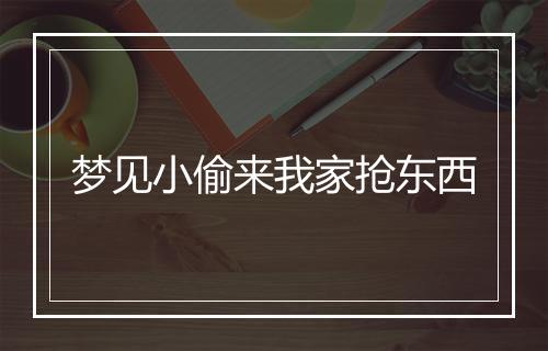 梦见小偷来我家抢东西