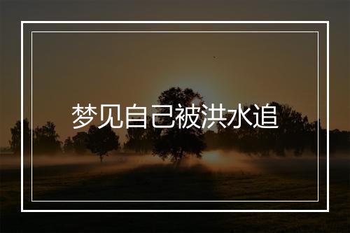 梦见自己被洪水追