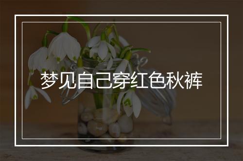 梦见自己穿红色秋裤