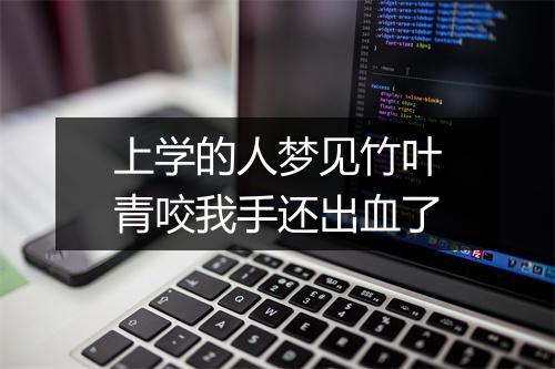 上学的人梦见竹叶青咬我手还出血了