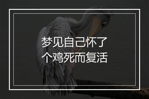 梦见自己怀了个鸡死而复活