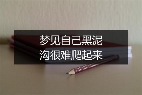 梦见自己黑泥沟很难爬起来