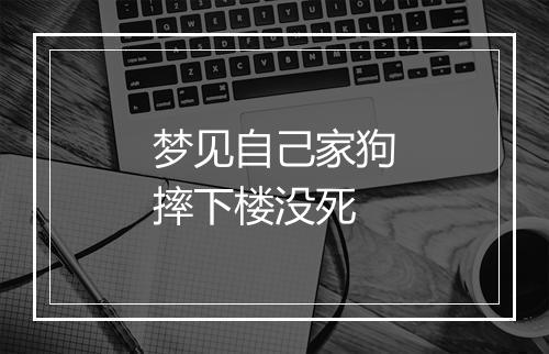 梦见自己家狗摔下楼没死